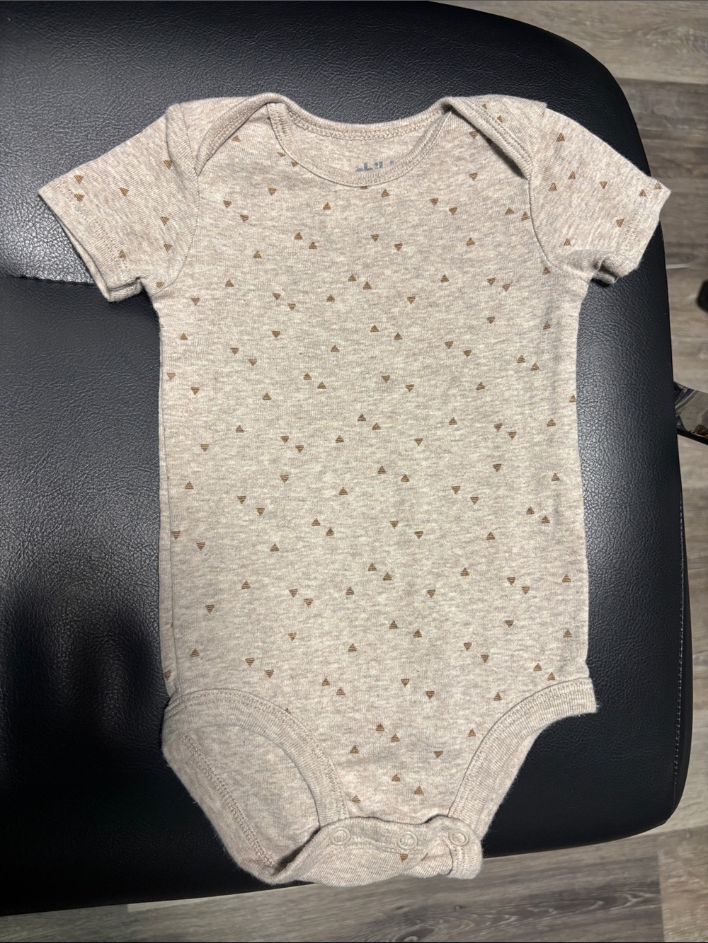 Carter's Cream One-Piece Bodysuit with Tan Triangle Print